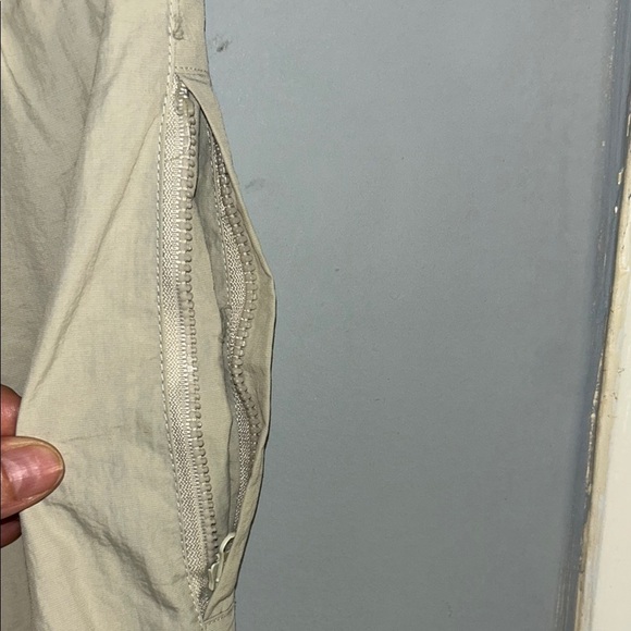 Tan Track Pants with Elastic Cuffs and Relaxed Fit - Picture 7 of 8
